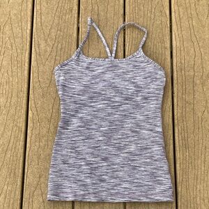 Lululemon Athletica Strappy Tank Top Heathered Gray Women’s Size 4